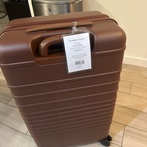 Brand new NWT Beis the medium checking bag maple new in box